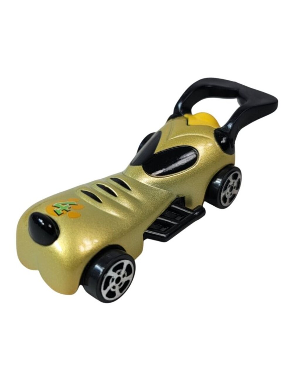 Disney Racers Pluto Character Car 1:64 Scale Yellow Gold Diecast Mickey & Friend